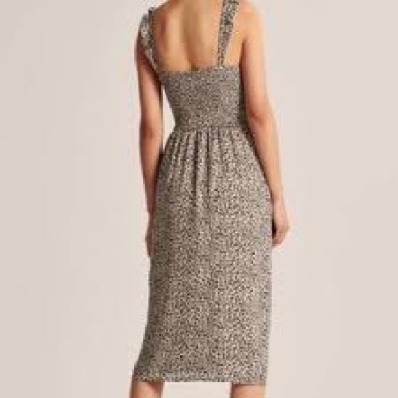 abercrombie smocked cheetah print dress F5 - Picture 4 of 8